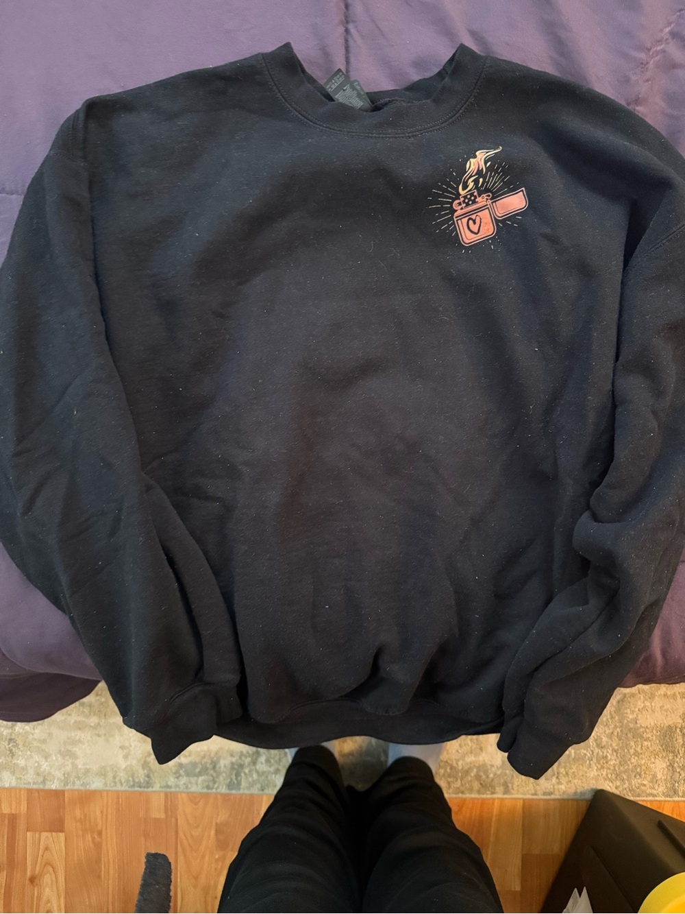 Vampire Diaries “Burn It” Black Crewneck Sweater